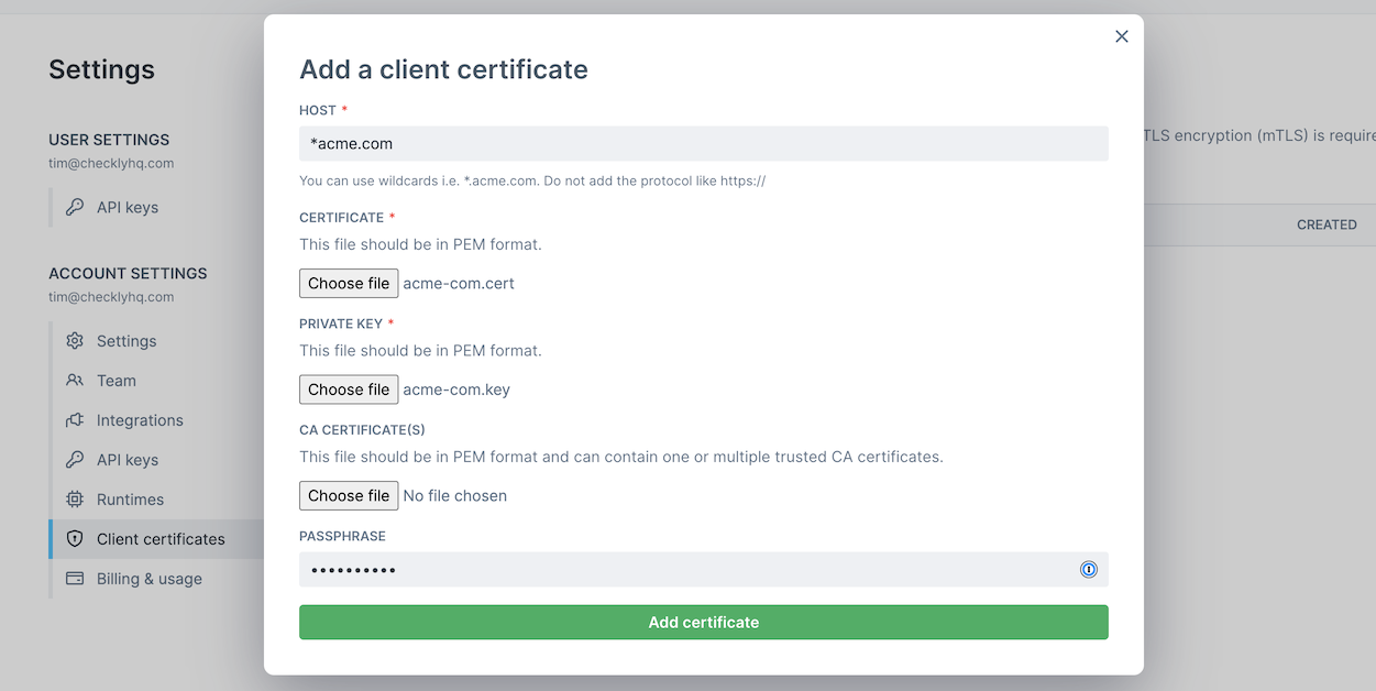 api checks client certificates