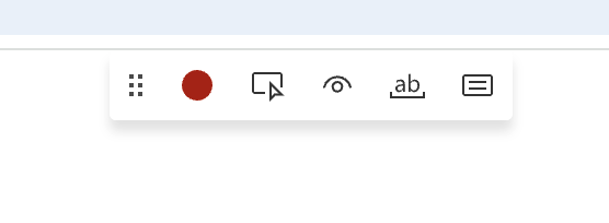 buttons at the top of the playwright codegen browser